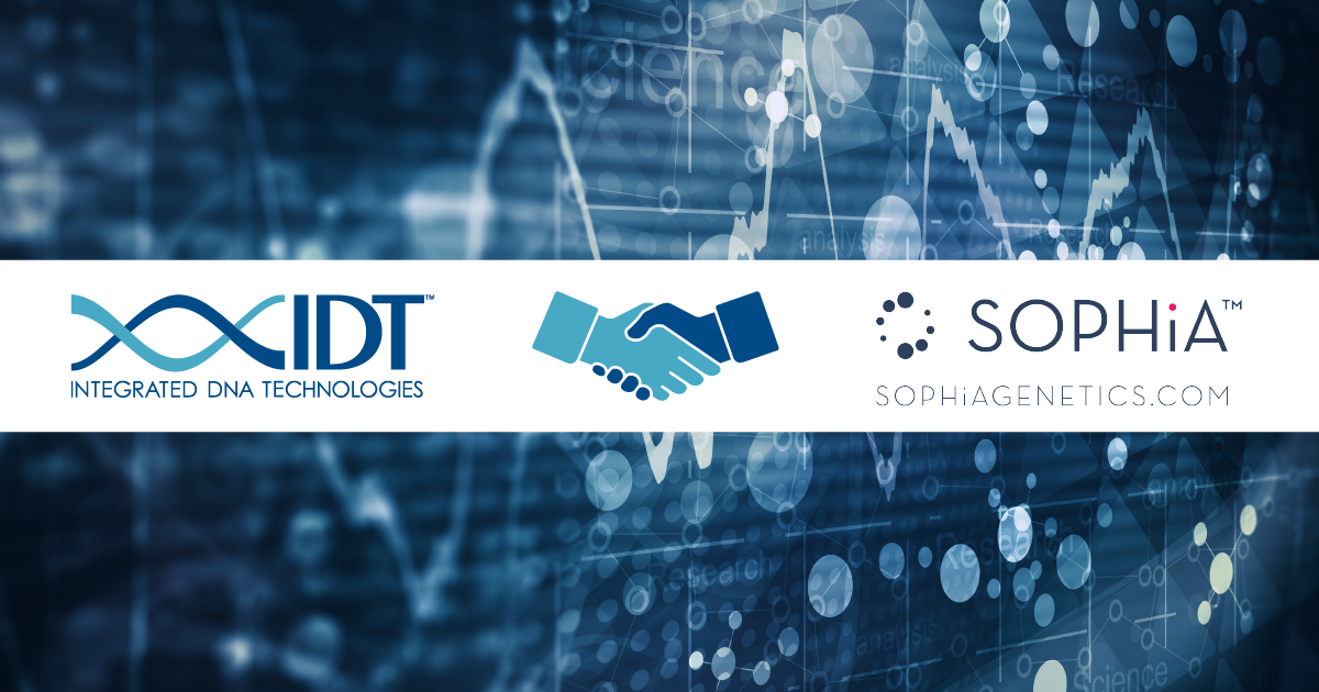 IDT and Sophia Genetics partnership graphic