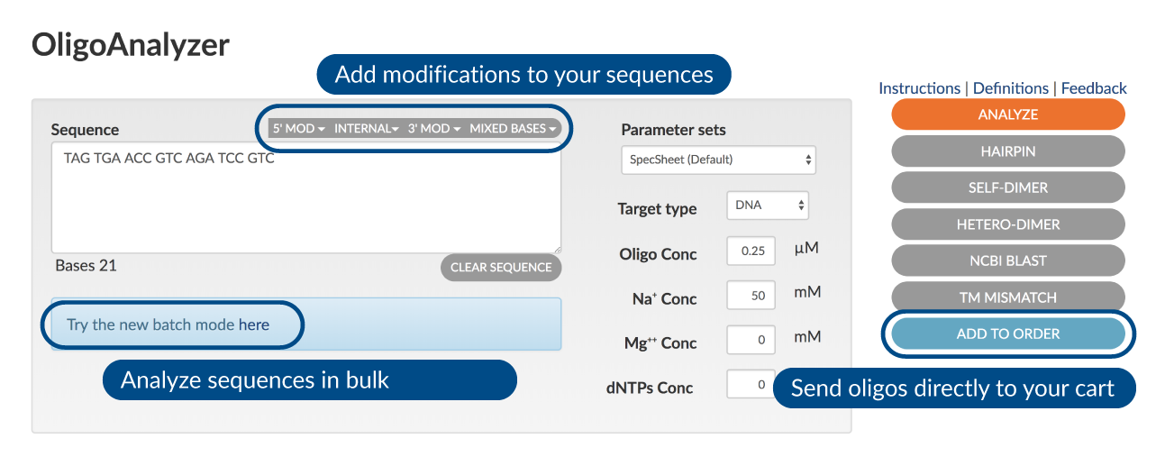 OligoAnalyzer Tool - primer analysis | IDT