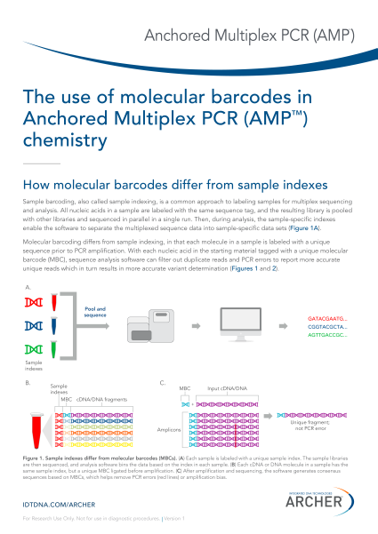 The use of molecular barcodes in Anchored Multiplex PCR chemistry preview image